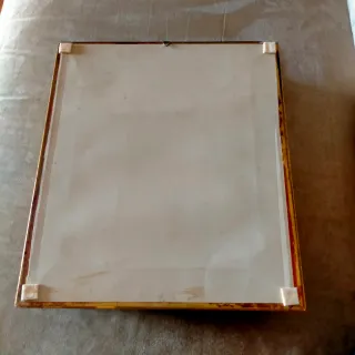 Quadro serigrafia ottone placato oro