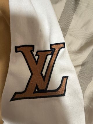 Chaqueta Bomber lv Beige y Blanca