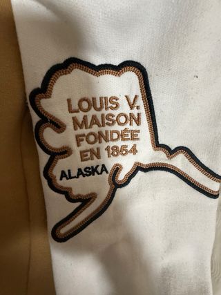 Chaqueta Bomber lv Beige y Blanca