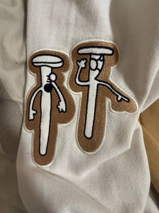 Chaqueta Bomber lv Beige y Blanca