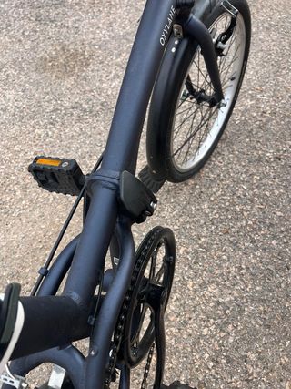 Bici pieghevole Oxylane blu compatta