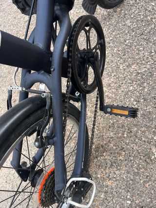 Bici pieghevole Oxylane blu compatta