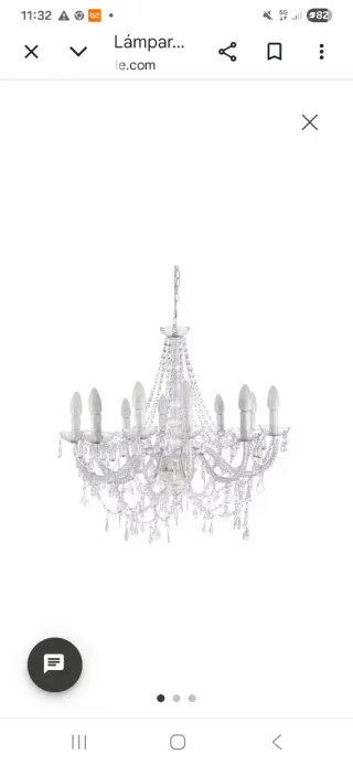 Lámpara de araña de cristal