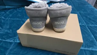 Mou stivaletti grigi in montone