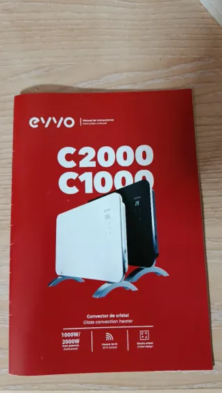 Calefactor Cristal Negro 1000W