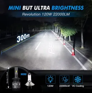 Bombillas LED V45 H4 BEVINSEE (2 unidades)