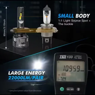 Bombillas LED V45 H4 BEVINSEE (2 unidades)