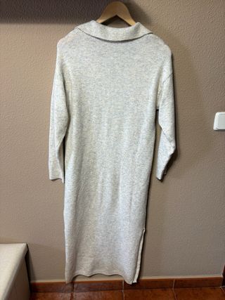 Vestido punto Bershka beige