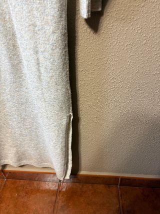 Vestido punto Bershka beige