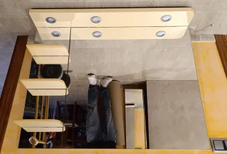 Espejo de baño beige 120x100 alto. En Villarreal.