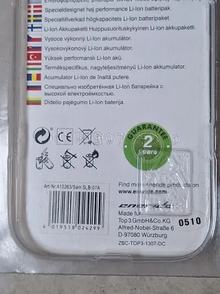 Batería Eneride SLB-07 A para Samsung