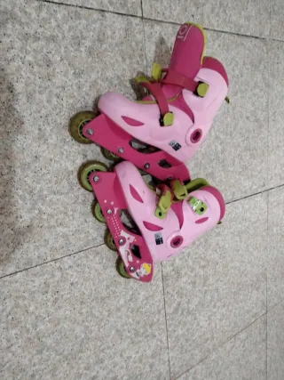 Patines en línea rosas para niña