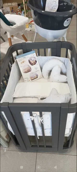 Minicuna, cuna, cama y escritorio 3 en 1