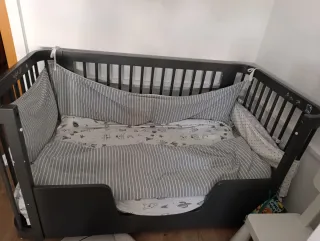 Minicuna, cuna, cama y escritorio 3 en 1