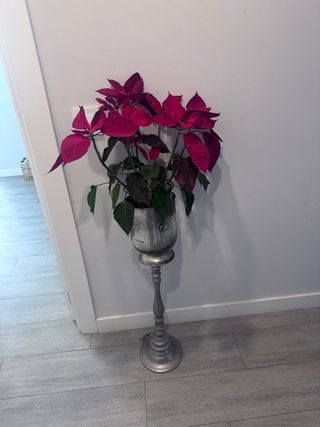 Portavelas Candelabro Metal y Cristal