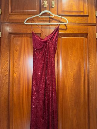 Vestido fiesta lentejuelas rojo