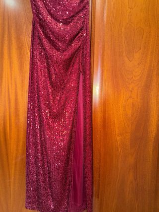 Vestido fiesta lentejuelas rojo
