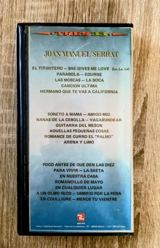 Estuche 3 Cassettes Joan Manuel Serrat