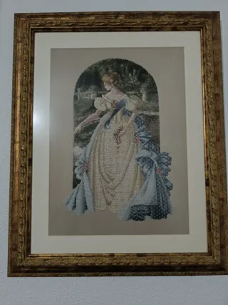 Cuadro Punto de Cruz Dama Victoriana