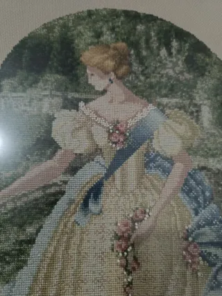 Cuadro Punto de Cruz Dama Victoriana