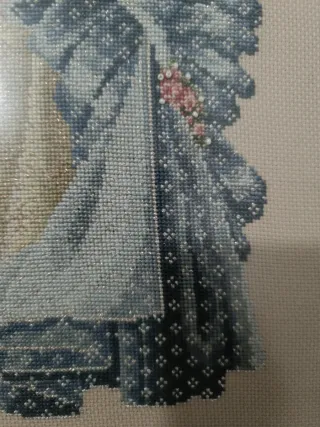 Cuadro Punto de Cruz Dama Victoriana