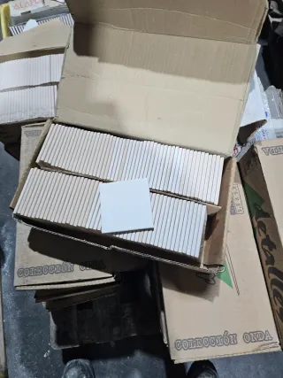 Lote porcelánico terrazo y azulejo.