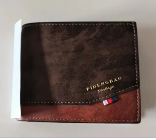 Billetera Hombre Vintage Marrón Nueva