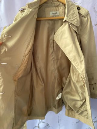 Gabardina Beige Talla S/M Doble Botonadura