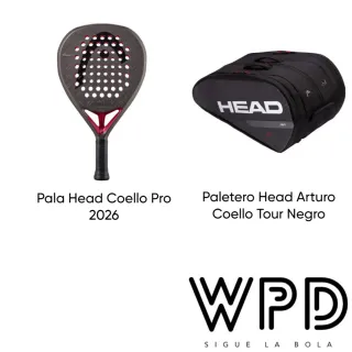 Pala Head Coello Pro + Paletero Tour Negro