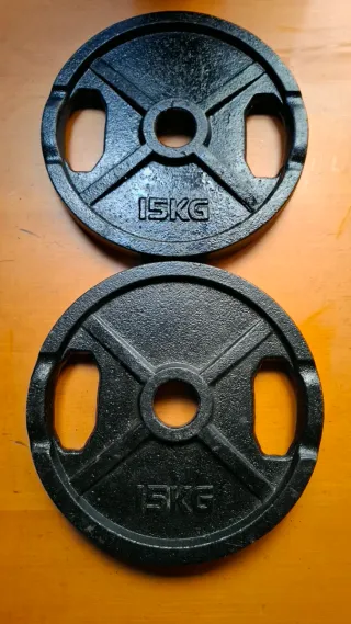 Conjunto de pesas y material de gimnasio