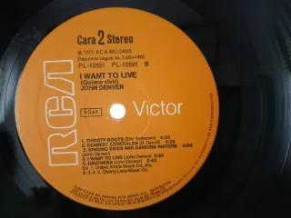 LP John Denver I Want To Live 1978