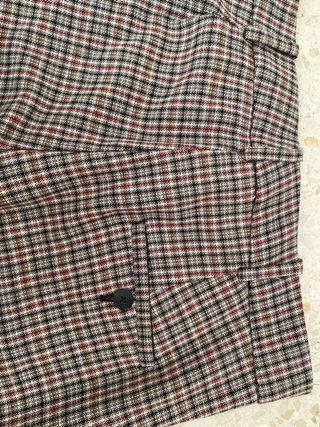 Pantalón Mango cuadros marrón talla 34