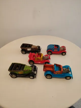 Años 70 - Lote 5 Coches Rico Vintage