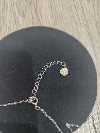 Collar media luna plata