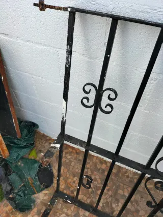 Reja de hierro forjado decorada