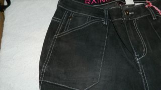 Pantaloni neri con cuciture bianche baggy Y2K