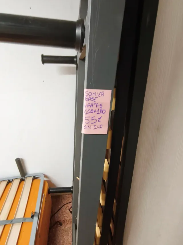 Somier 105x180 con 4 patas