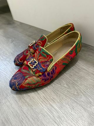 Traje de Fallera Rojo y Dorado