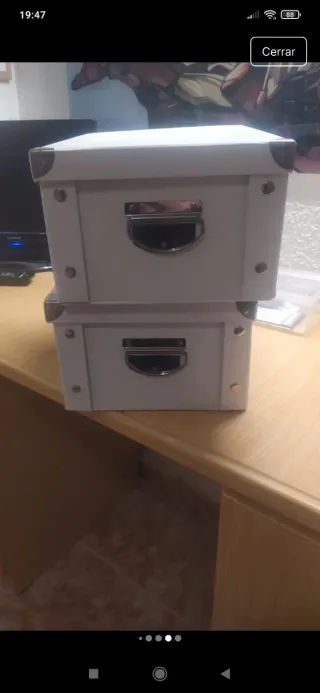 2 Cajas decoración/Almacenaje Blancas Ikea