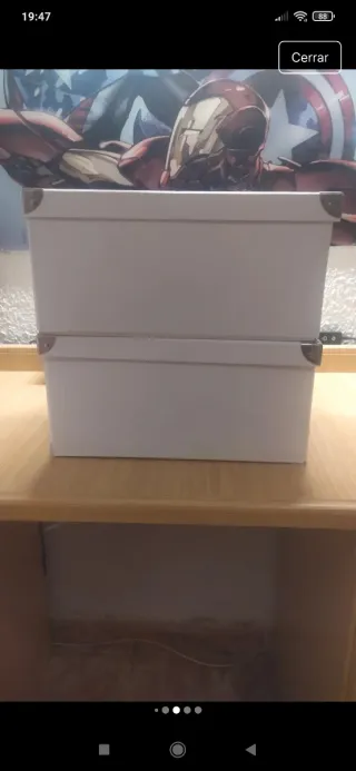 2 Cajas decoración/Almacenaje Blancas Ikea