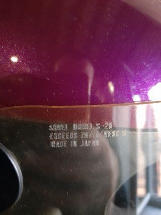 Casco Moto Shoei S-28 Morado Rayas