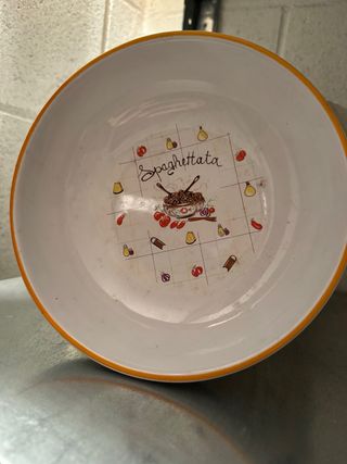 Set 6 Piatti Spaghettata Ceramica giallo/arancio