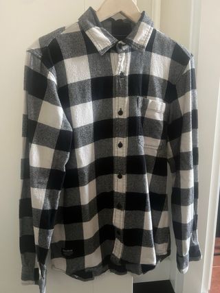 Camisa cuadros Pull&Bear negra y blanca