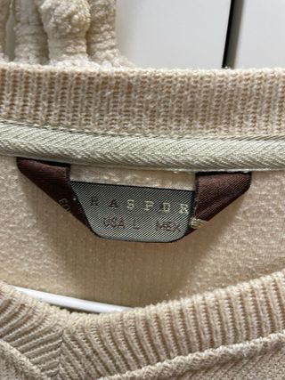 Jersey Zara Manga Larga Beige