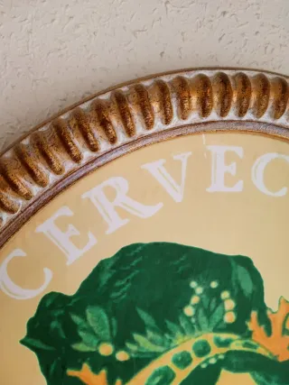 Cuadro antiguo cervecería CRUZ BLANCA