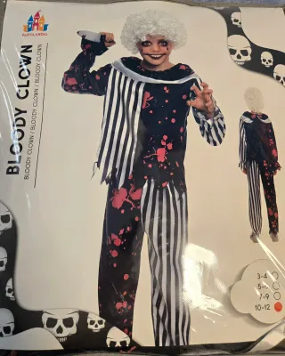 Disfraz Halloween Payaso Sangriento 10-12 años