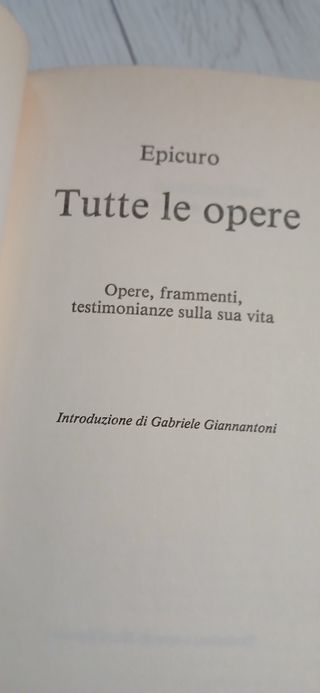 Epicuro Tutte le opere
