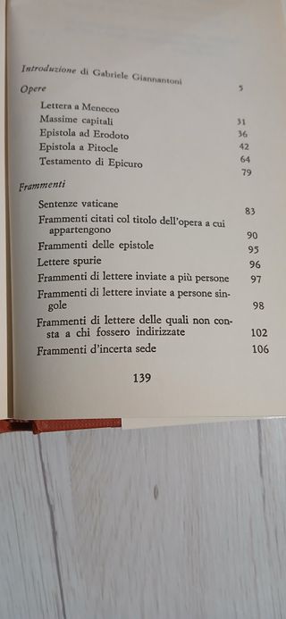 Epicuro Tutte le opere