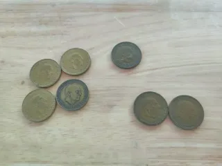 Lote 7 monedas 1 Peseta Franco (1947-1966)