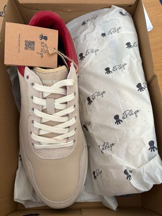 Zapatillas elPulpo Beige/Rojo Talla 43